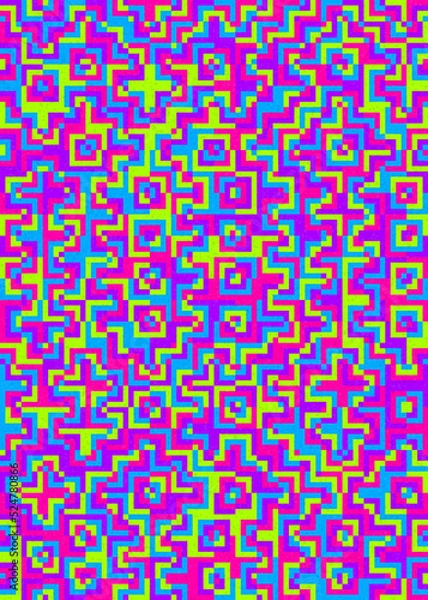 Fototapeta Abstract Geometric Pattern generative computational art illustration