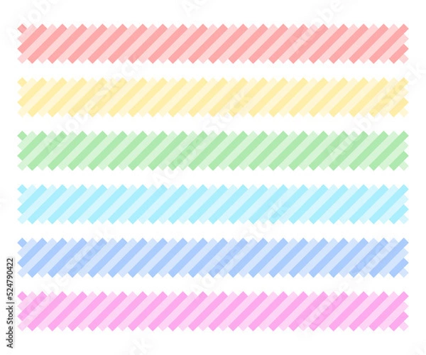 Fototapeta ギザギザのフレーム背景素材　イラストセット