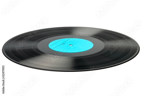 Obraz Vinyl disc isolated on white background