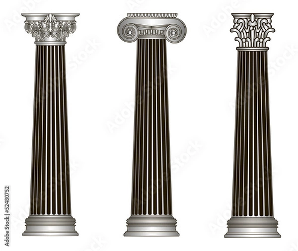 Obraz old-style greece column. eps10 vector illustration