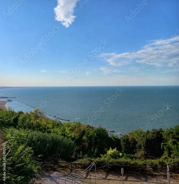 Fototapeta romagnola riviera as seen from Gabicce Monte
