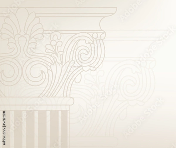 Obraz old-style greece column. eps10 vector illustration