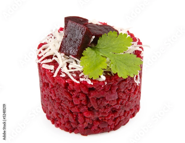 Obraz beetroot risotto isolated on white