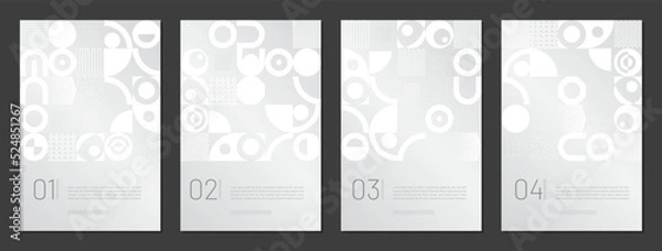 Fototapeta Geometric pattern cover background abstract design. geometric