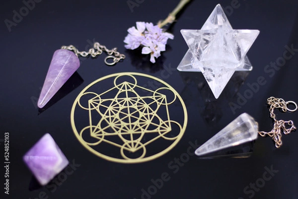 Obraz Fleur de vie, pendule