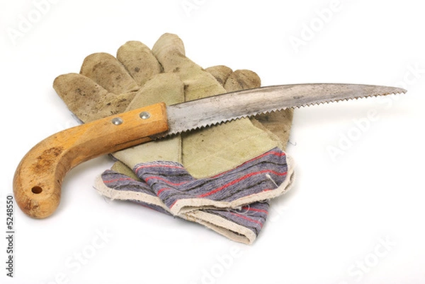 Obraz sew on working gloves