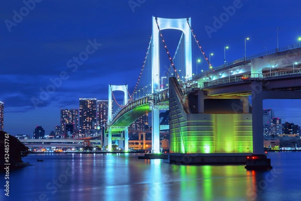 Obraz レインボーブリッジの夜景(東京都港区台場)