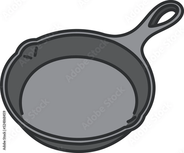 Fototapeta スキレットのイラスト