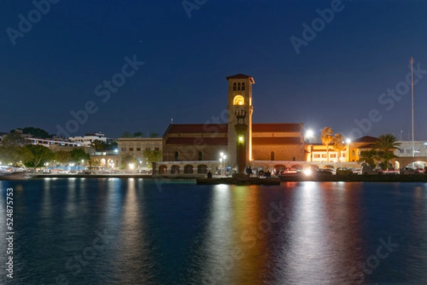 Obraz port at night