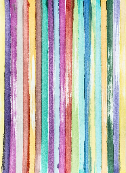 Fototapeta Abstract background, paint strokes, vertical, multicolor, vintage, drawing , watercolor paint,