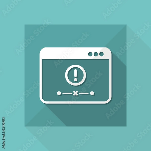 Obraz Error network window - Vector flat minimal icon