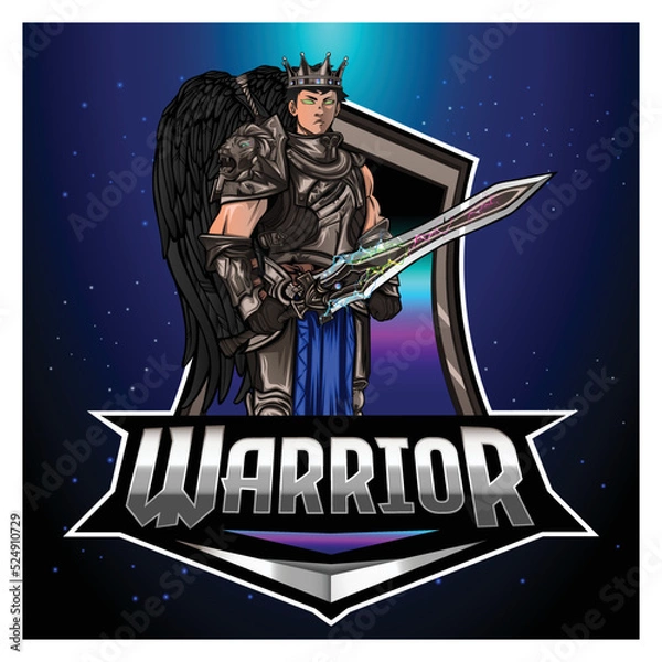 Obraz Modern warrior logo template