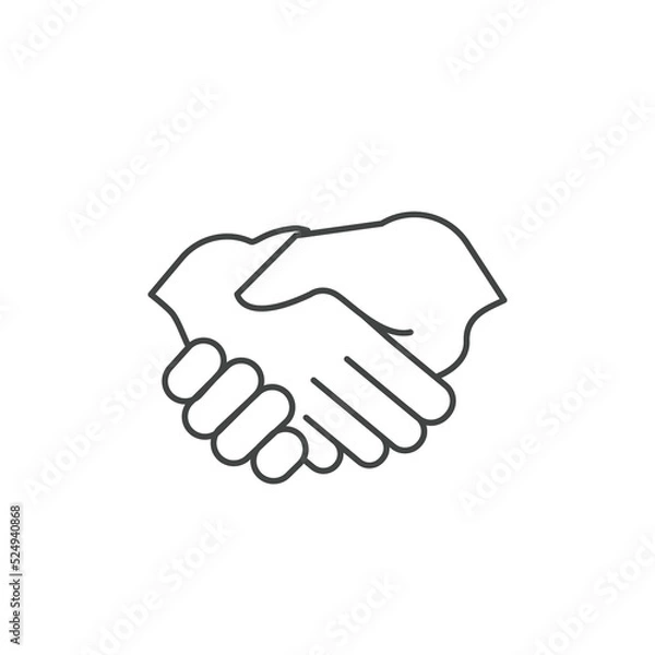 Fototapeta Handshake icons  symbol vector elements for infographic web