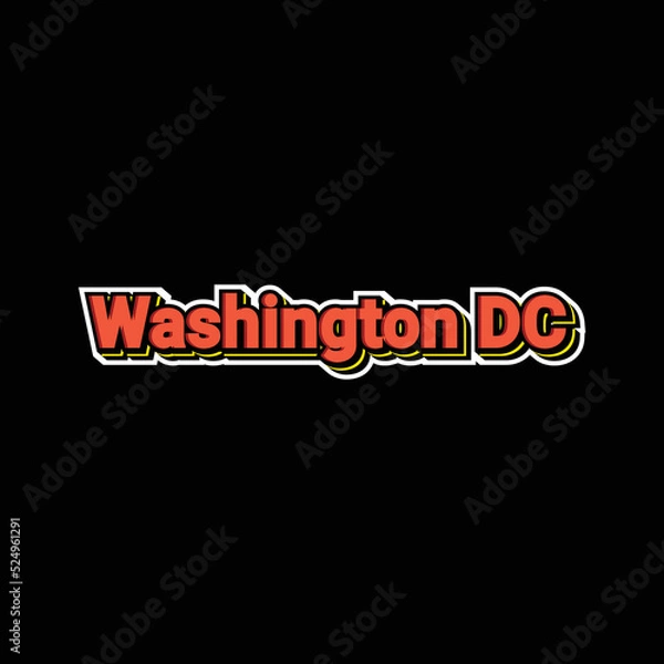 Fototapeta Washington DC typography vector graphics