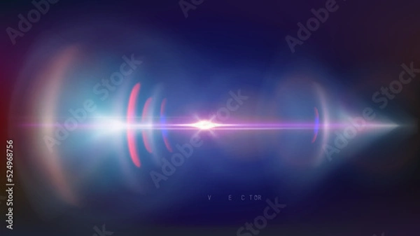 Obraz Abstract bokeh lights on lens