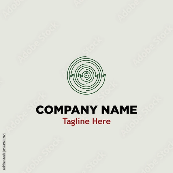 Fototapeta artificial intelligence logo design abstract