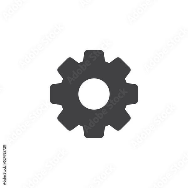 Fototapeta Setting gear vector icon