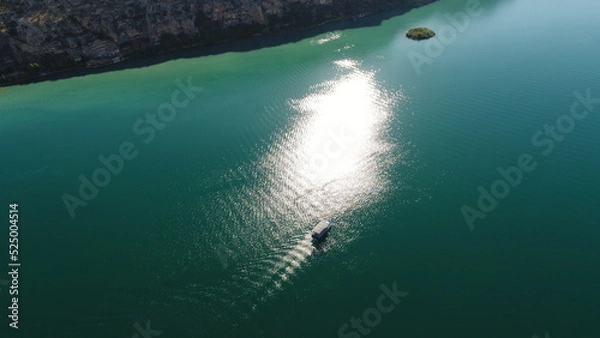 Fototapeta Aerial view of Halfeti in Şanlıurfa Turkey