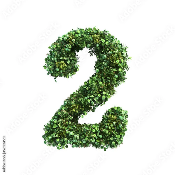 Fototapeta 3d rendering of vertical garden number