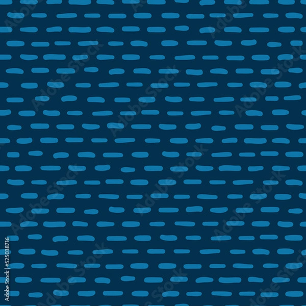 Obraz Hand drawn geometric seamless vector pattern with dashed lines