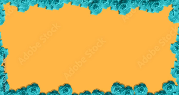 Obraz flower frame mockup concept