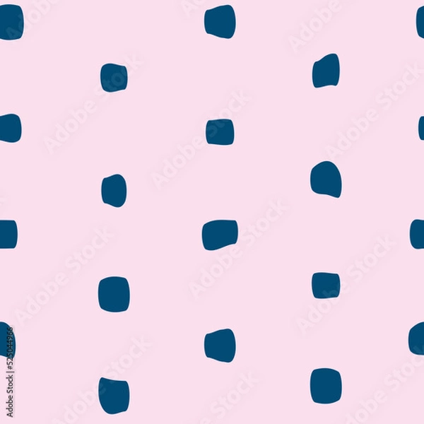 Obraz Hand drawn brush stroke dots vector seamless pattern 