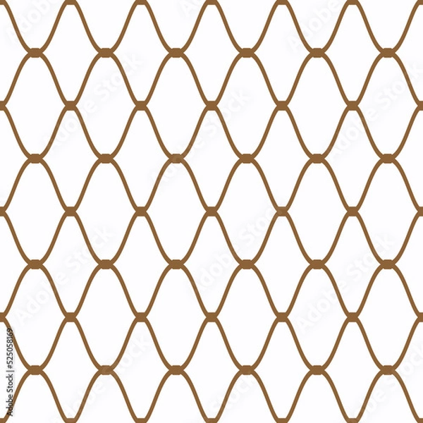Fototapeta Basketball hoop ring net seamless pattern. Grid web links with garters. Abstract vector illustration. Metal chain texture