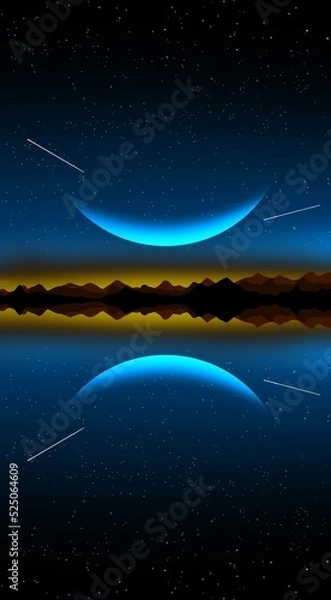 Obraz night sky and moon