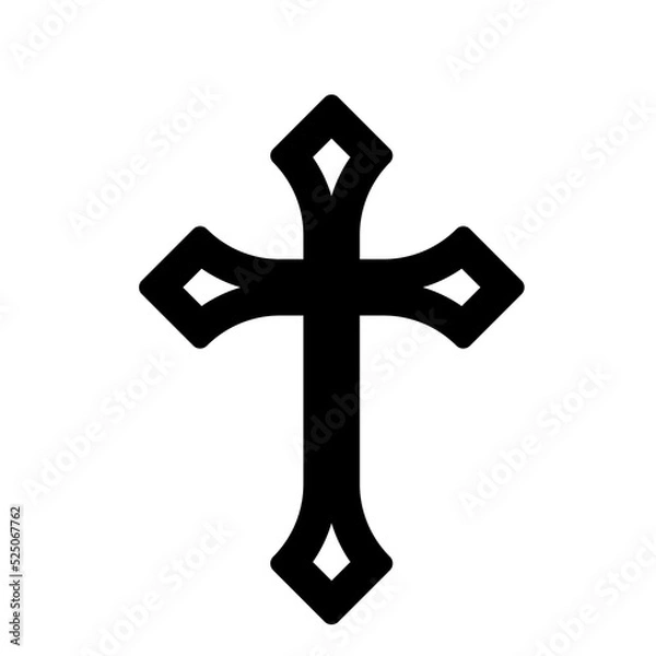 Fototapeta Christian Cross. Halloween spooky vampire defense cross design vector