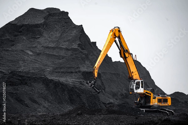 Fototapeta coal mining pile vehicle port
