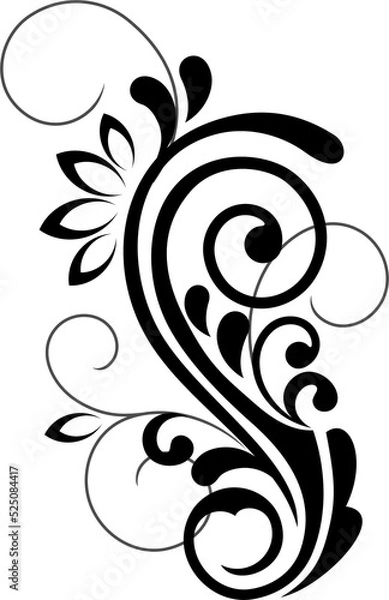 Obraz Flourish embellishment vector floral element