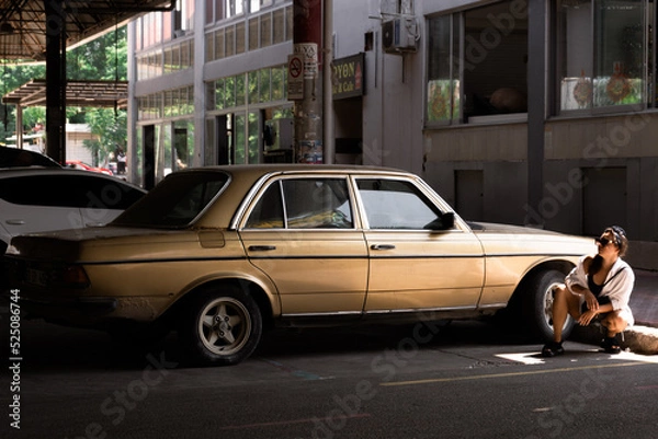 Fototapeta car in the street