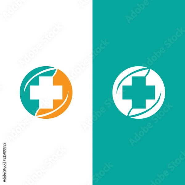 Fototapeta Health medical logo template vector