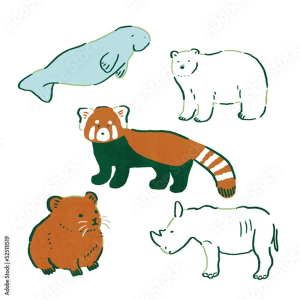 Obraz レッドデータアニマル