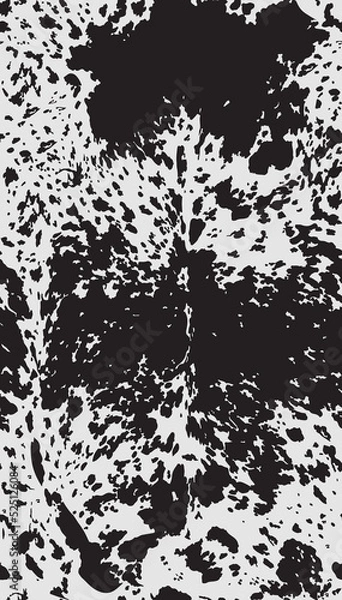 Fototapeta Appaloosa Horse Hide Animal Print. Hand drawn cowhide animal seamless pattern. Longhorn Texas Cattle print. Appaloosa Horse hide print. Animal seamless repeat pattern.