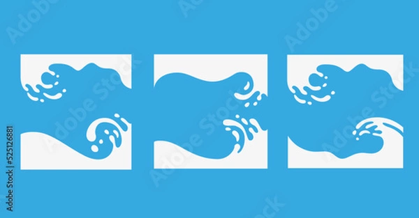 Fototapeta Wave milk vector illustration for banner or frame element