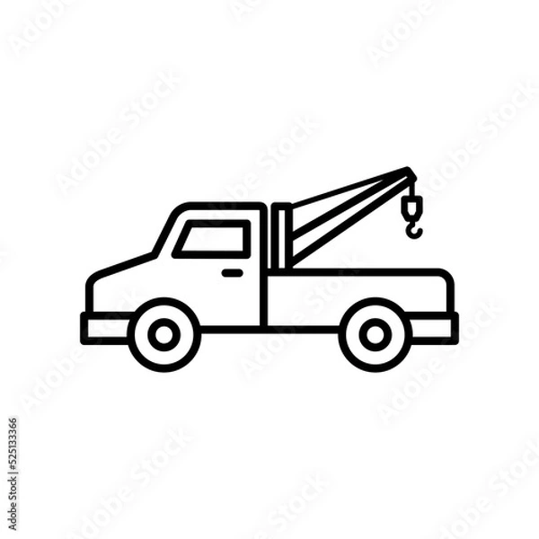 Obraz tow truck icon vector illustration logo template for many purpose. Isolated on white background.