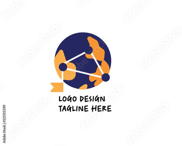 Fototapeta simple and modern logo design concept especially designed for the company with gradient and unique color theme. vector file eps 10