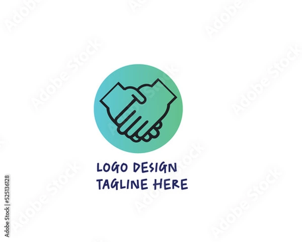 Fototapeta simple and modern logo design concept especially designed for the company with gradient and unique color theme. vector file eps 10