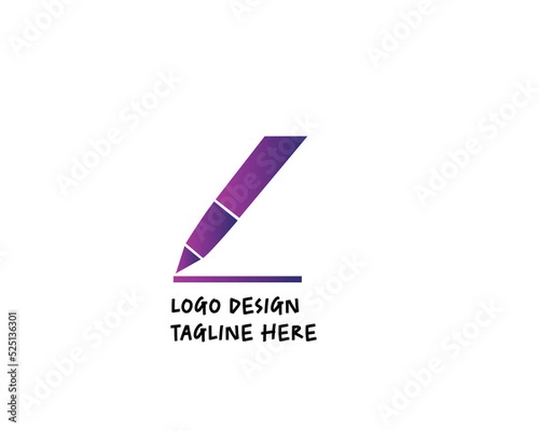 Fototapeta simple and modern logo design concept especially designed for the company with gradient and unique color theme. vector file eps 10