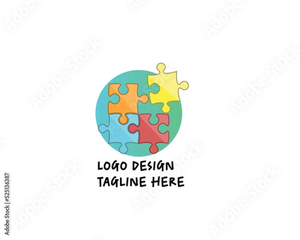 Fototapeta simple and modern logo design concept especially designed for the company with gradient and unique color theme. vector file eps 10