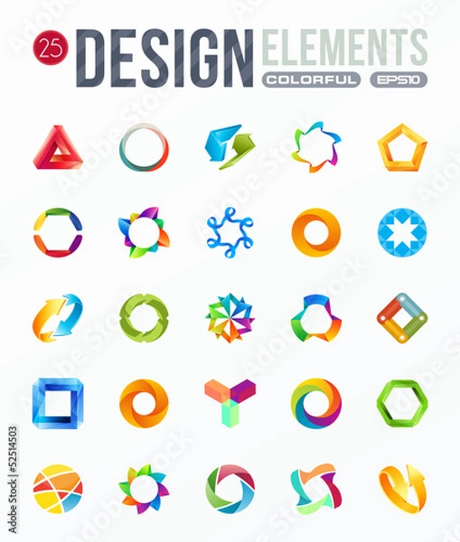 Fototapeta icon set. logo design elements