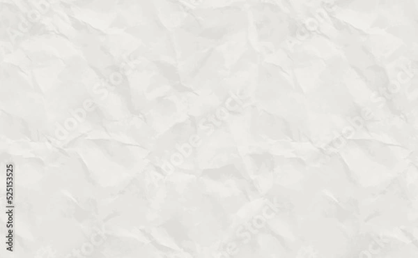 Obraz Crumpled paper texture vector background. White wrinkled sheet EPS10
