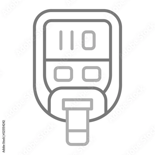 Obraz Diabetes Test Greyscale Line Icon