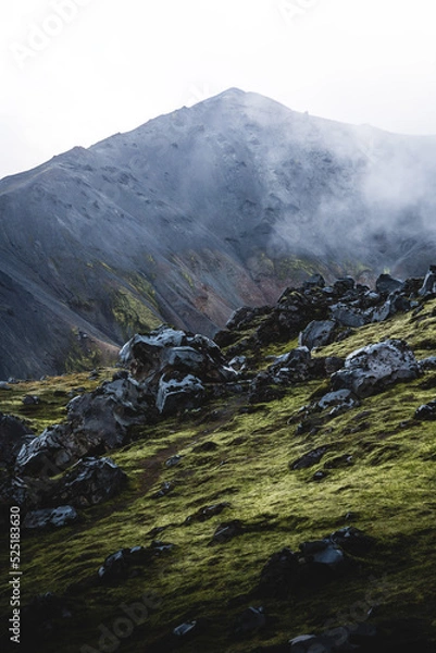 Obraz Icelandic highlands drone shot landscape