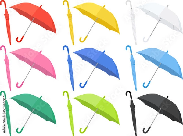 Fototapeta 傘のセット_ベクターイラスト
