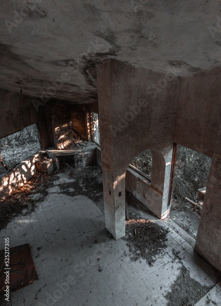 Obraz Gray abandoned house in nowhere