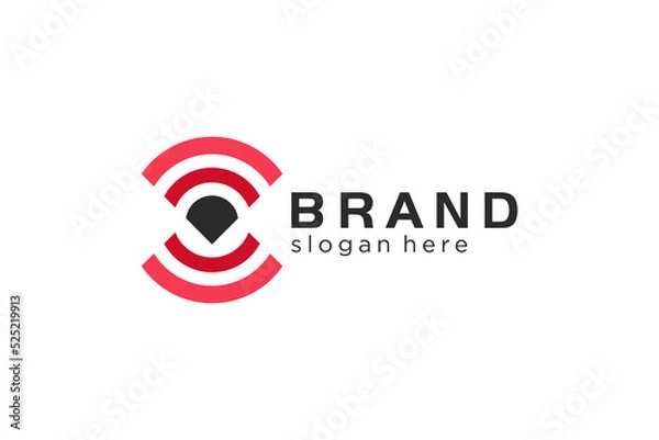 Fototapeta Signal logo concept. Very suitable for symbol, logo, company name, brand name, personal name, icon and many more.