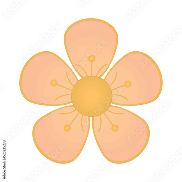Fototapeta cherry flower icon