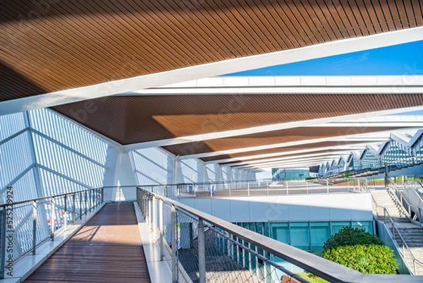 Obraz Modern architecture roof structure construction site